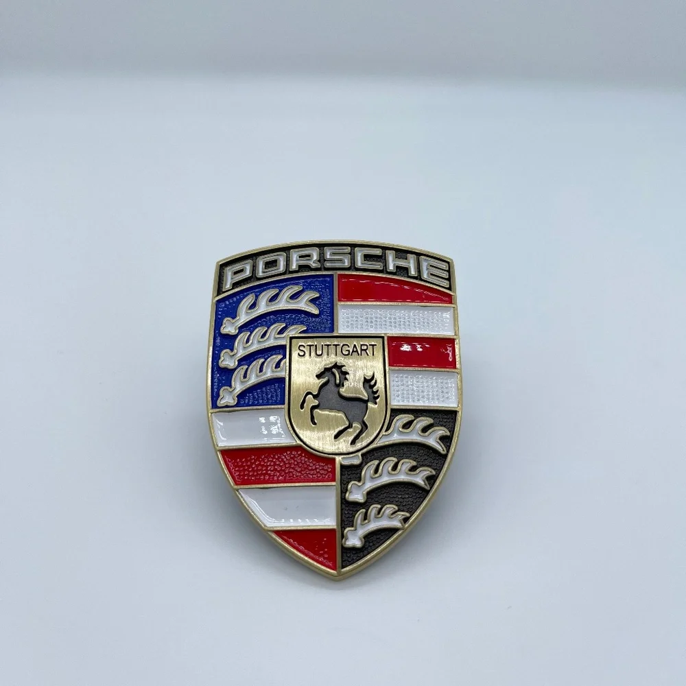 Hood Crest Hand Painted refinished recondition American flag fits 911 992 996 - Picture 2 of 2